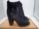 Katy Perry The Monica Snake Embossed Ankle Boots, Women's size 6, Black NEW