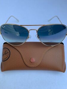 Ray-Ban Aviator Sunglasses 001/32 RB3026 62m Gold Frame with Grey Gradient Lens