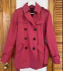 Coach Short Trench Coat, Pink, US Women Size XS, Pre-Owned