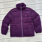 NWOT Levi's Corduroy Puffer Lined Jacket Women's Burgundy Size Small