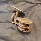 Vintage Hardware 1.5” Double Pulley Working Sailboat Or Barn,m With Mount