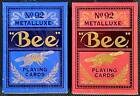 2 DECKS Bee Metalluxe RED and BLUE playing cards FREE USA SHIPPING!