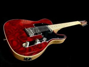 BEAUTIFUL NEW TELECASTER STYLE SOLID BURL MAPLE 12 STRING ELECTRIC GUITAR