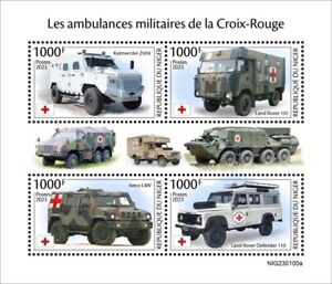 Military Ambulances Red Cross MNH Stamps 2023 Niger M/S