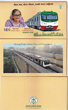 NEW! Bangladesh 50 Taka-Comm, Banknotes-22-Metro Rail-With Folder in English