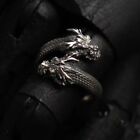 Elegant 925 Sterling Silver Charms Unique Fashion Dragon Ring One Size Fit All