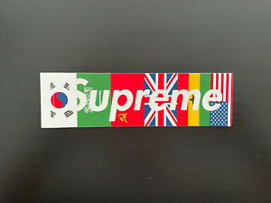 Supreme International Flags Box Logo Sticker FW13 NOS New Rare
