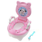 Pink Portable Potty Training Toilet Seat w/ Soft Cushion For Baby Kids Indoor