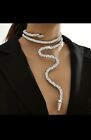 Snake Rhinestone Necklace Choker Jewelry Statement Women Chain Party￼ Christmas