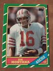 1986 JOE MONTANA TOPPS NFL CARD #156 SF 49ERS NOTRE DAME KC CHIEFS SAN FRANCISCO