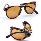 Vintage Persol Steve McQueen 714 Limited Edition Folding Sunglasses Brown Lenses