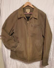 LL Bean Mens Katahdin Iron Works Vintage Jacket LARGE Olive Green