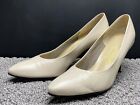 Vintage High Heel Shoes by Joyce Beige Classic Pumps Size 8 Narrow