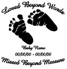 Loving Memory Of Baby Window Decal Personalized Car Window Decal