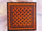 New ListingSmall Carved ornate Wood box with hinged lid 4.5