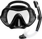 Snorkel Set, Anti-Fog Diving Mask, Comfortable Adult Scuba Mask, Snorkeling Gear