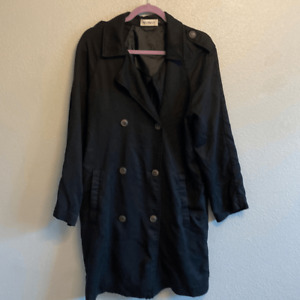 NAANAA-Black long trench coat- Size small