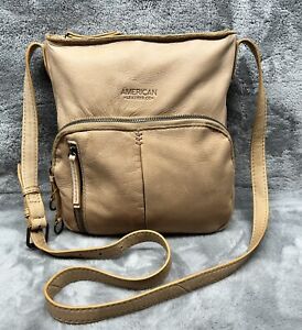 American Leather Co. Distressed Genuine Leather Shoulder Bag Crossbody