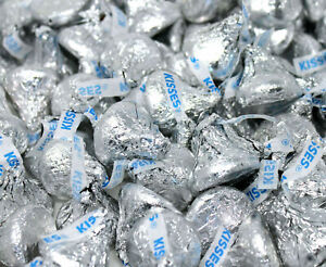 Hershey's Kisses Silver Foils  Milk Chocolate Candy BULK CANDY- 1/2 POUND