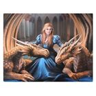 FIERCE LOYALTY CANVAS PICTURE PRINT ANNE STOKES FANTASY MOTHER OF DRAGONS QUEEN