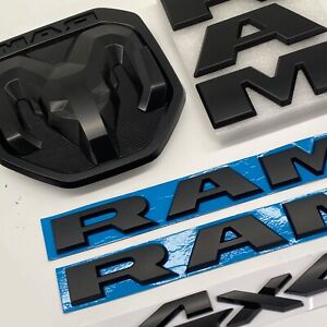 Door / Grille / Rear Tailgate Rams Head Emblems 4x4 Badge For Ram 1500 2019-2023