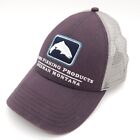 Simms Fishing Products Snapback Mesh Hat Trucker Adjustable Blue Gray Ball Cap