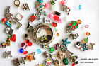 75 Mixed RANDOM Lot Charms Birthstone for Floating Living Locket Glass Necklace
