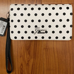 GUESS WALLET. NWT TRIFOLD BLACK MULTI  Style: PP630342 SAILBOAT SLG