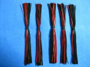5 Black/red  5-9155 silicone skirt replacement material Tabs Spinner bait jig