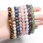 4-8mm Stretchy Stone Bracelets Crystal Natural Gemstone Beads Healing Reiki Gift