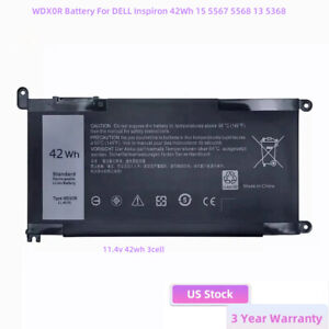 WDX0R WDXOR FOR DELL Inspiron Battery 3-Cell 42Wh 15 5567 5568 13 5368 7368 7569