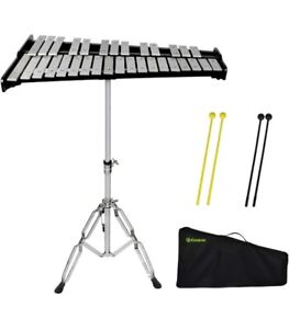 ENNBOM 32 Note Glockenspiel Kit Xylophone Bell Percussion Instrument Set w/stand