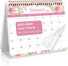 New ListingFloral Desk Calendar 2023-2024, Nov 2023 to Dec 2024, 10 X 8.5 Inches, Standing