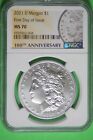 2021 D Morgan Silver Dollar - Privy NGC MS70 ~ FDOI First Day of Issue Rare