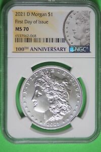 2021 D Morgan Silver Dollar - Privy NGC MS70 ~ FDOI First Day of Issue Rare