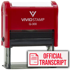 Official Transcript (Paper) Self Inking Rubber Stamp