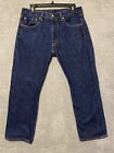 Levis Strauss 501 Mens 33x30 Relaxed Fit Straight Leg Jeans Blue
