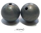 2 K'NEX Balls Silver Gray Metallic Big Ball Factory Replacement Parts KNEX