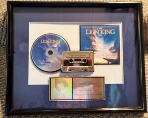 ELTON JOHN RIAA CERTIFIED GOLD SALES AWARD  Lion King Can You Feel The Love