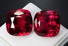 AAA Natural 20 CT+ Mozambique Red Ruby Pair Cushion Cut Loose Certified Gemstone