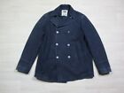 Camplin Vintage Wool Pea Coat Navy Blue Outdoor Supply Size (54) Men's Jacket