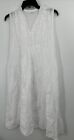 Cotton Gauze White Pleated Sleeveless Dress Size S-M Like CP Shades