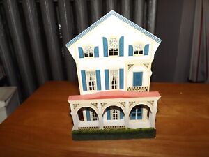 SHELIA'S COLLECTIBLE WOOD HOUSE CREAM STOCKTON ROW CAPE MAY NEW JERSEY USED 1996