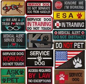 Dog Pet Patches Service Working Emotional Therapy Medical Do Not Pet For Harness