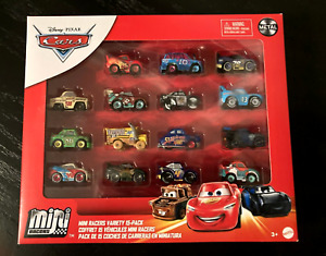 Pixar Cars MINI RACERS VARIETY 15-Pack= KING+MS FRITTER+APB+BLINDSPOT+CHICK HICK