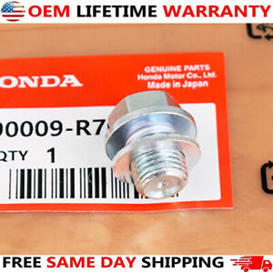 OEM For Honda/Acura Engine Oil Pan Drain Bolt Plug with Washer 90009-R70-A00 USA (For: Honda)