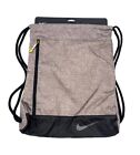 Nike Gym Bag Sack Backpack Sport Drawstring Grey Black BA5746-036 Hiking