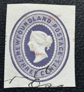 NEWFOUNDLAND stamp 1899 QV 3c Embossed / YA001