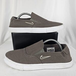 Nike SB Solarsoft Portmore II Brown Canvas Slip-On Shoes Sneakers Men's Sz 10