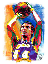 Jerry West Los Angeles Lakers Basketball Poster Print Wall Art 8.5x11